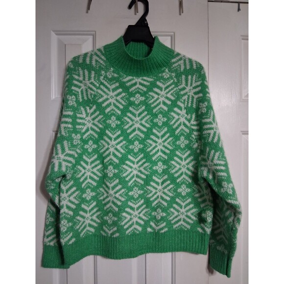 NWT Women's Old Navy Holiday Print Mock Neck Sweater Size S N5 - Picture 7 of 11